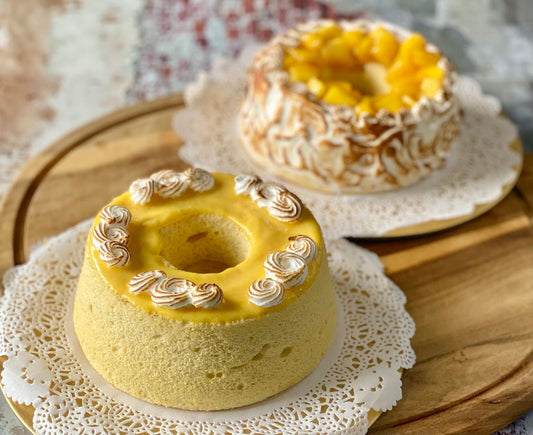 Mango Curd Meringue Cake Recipe